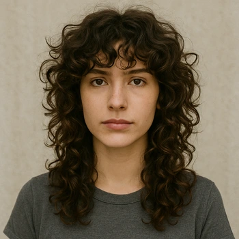 Curly Shaggy Wolf Cut