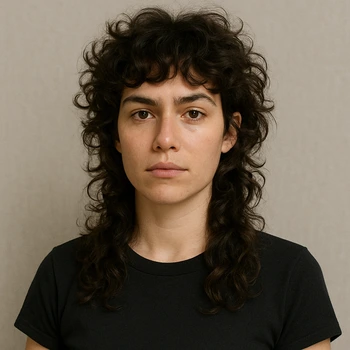 Curly Wolf Cut Mullet