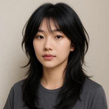 Korean Wolf Cut for Long Hair