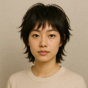 korean wolf cut short hair