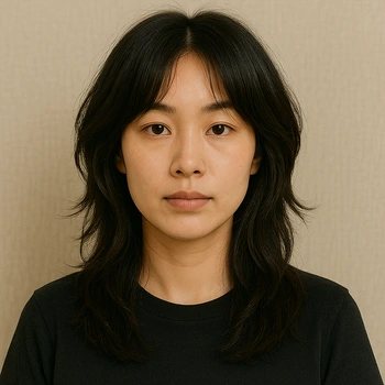 Korean Wolf Cut with Curtain Bangs