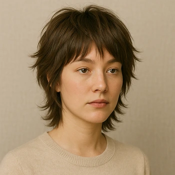 layer wolf cut hair short