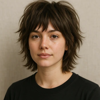 shaggy wolf cut short