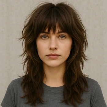 Shaggy Wolf Cut with Bangs