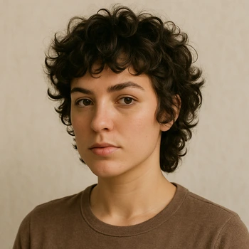 Short Curly Wolf Cut