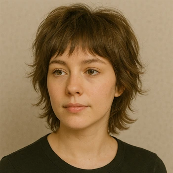 soft shag wolf cut short hair