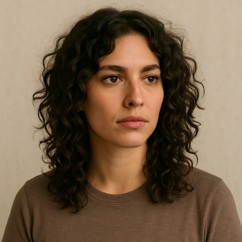 wolf cut curly hair no bangs