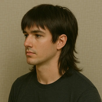 Wolf Cut for Men with Straight Hair