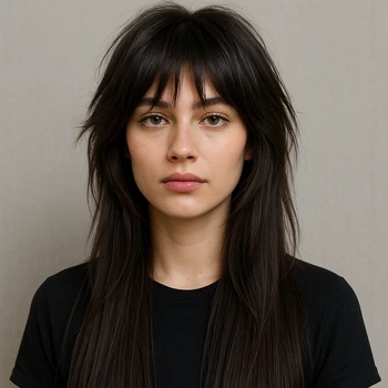 Wolf Cut Long Hair Straight