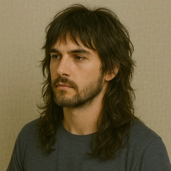 Wolf Cut Men Long Hair