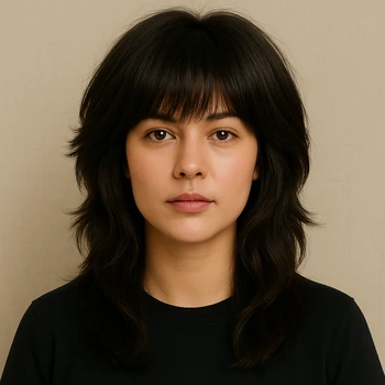 Wolf Cut with Bangs Thick Hair