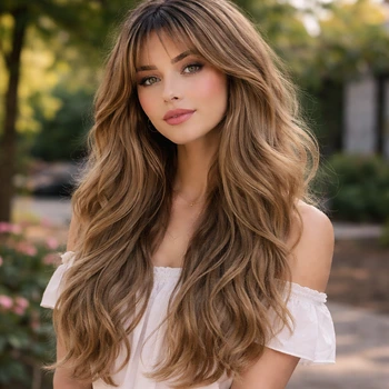 Long waterfall wolf cut with cascading layers, soft volume, and flowing length