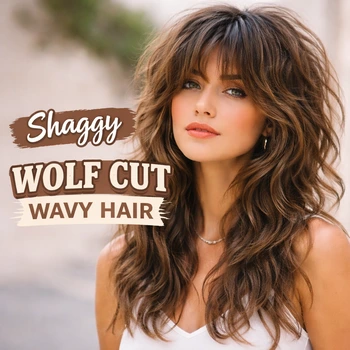 Shaggy Wolf Cut Wavy Hair
