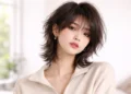 Wolf cut hair short aesthetic showing textured layers, soft volume, and a trendy modern haircut style
