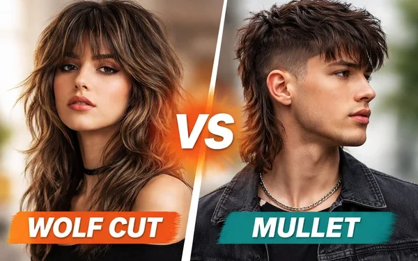 wolf cut vs mullet