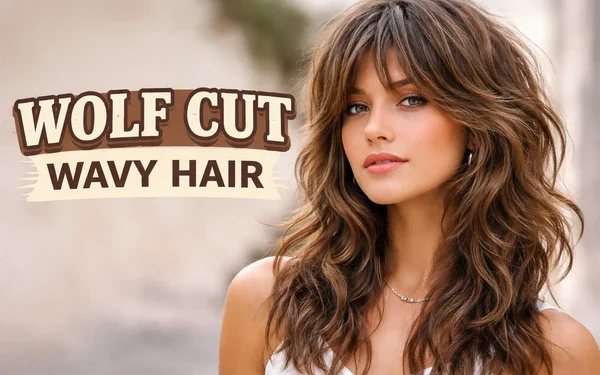 wolf cut wavy hair