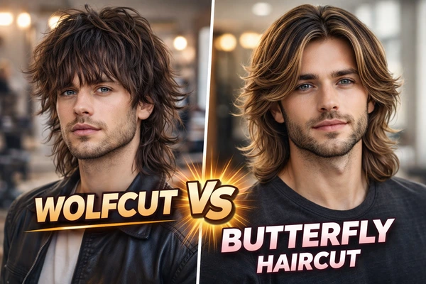 Wolfcut vs Butterfly Haircut for males